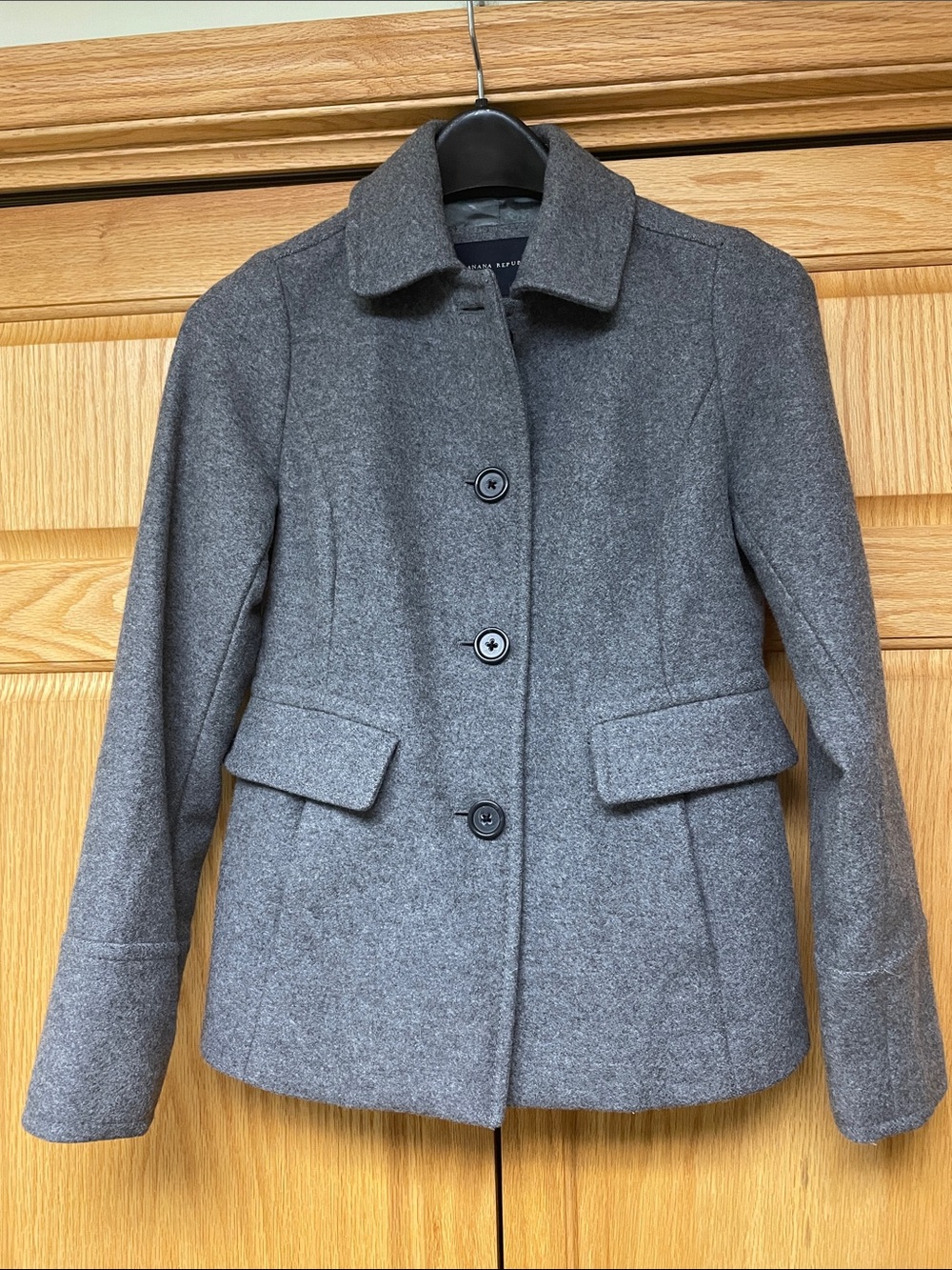 Banana Republic Gray Wool Pea Coat - Size XS